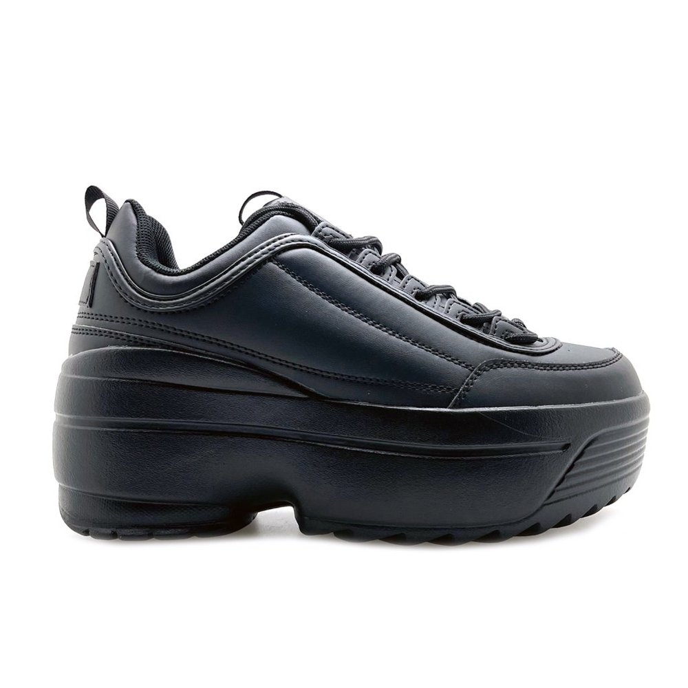 Berness - LILY 5005 Next Level Black Platform Sneakers